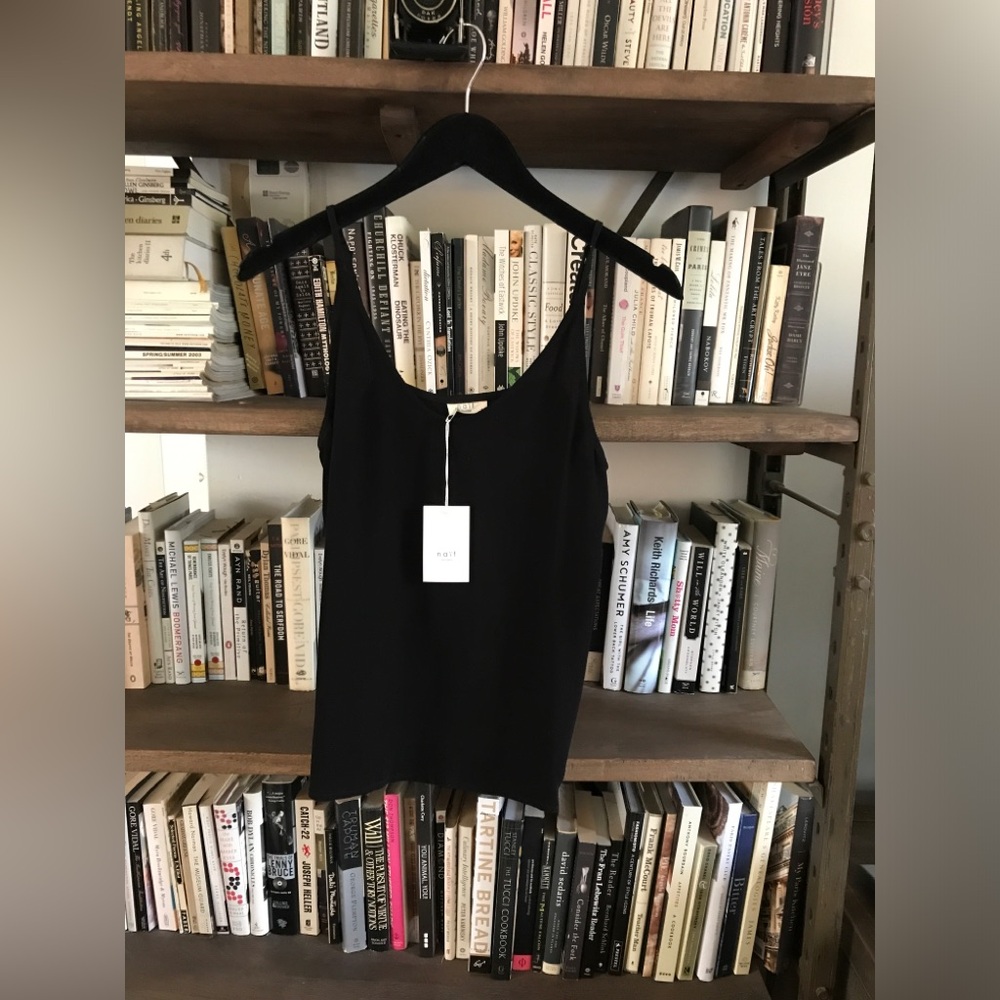 NWT Naif Montreal Black Viscose Adjustable Camisole Size S